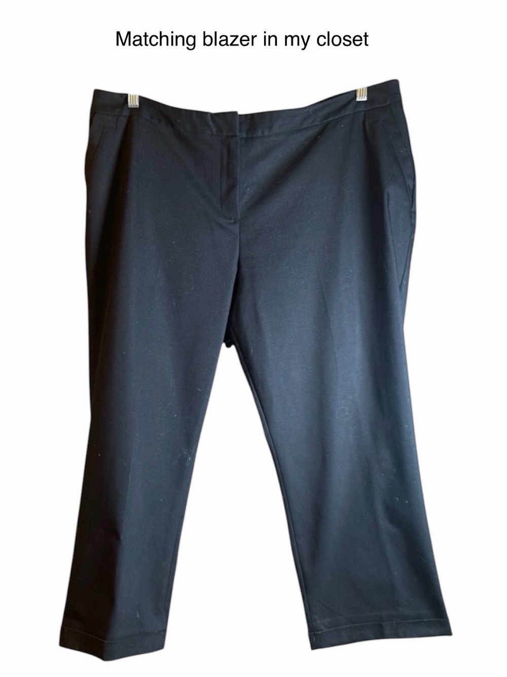 Lane Bryant Black Dress Pants With Front Pockets And Cuffed Bottoms. Size 22W